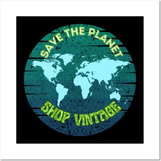 save the planet shop vintage Posters and Art